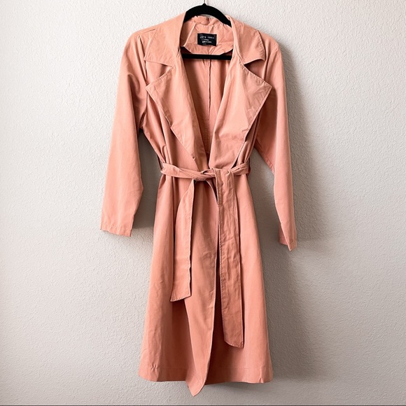Love Tree Jackets & Blazers - Love Tree Pink Trench Jacket Spring Coat Belted Salmon Coral